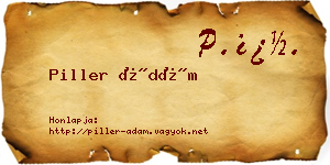 Piller Ádám névjegykártya